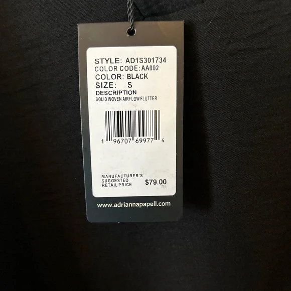 Adrianna Papell Black Sleeveless Blouse NWT - Picture 2 of 3